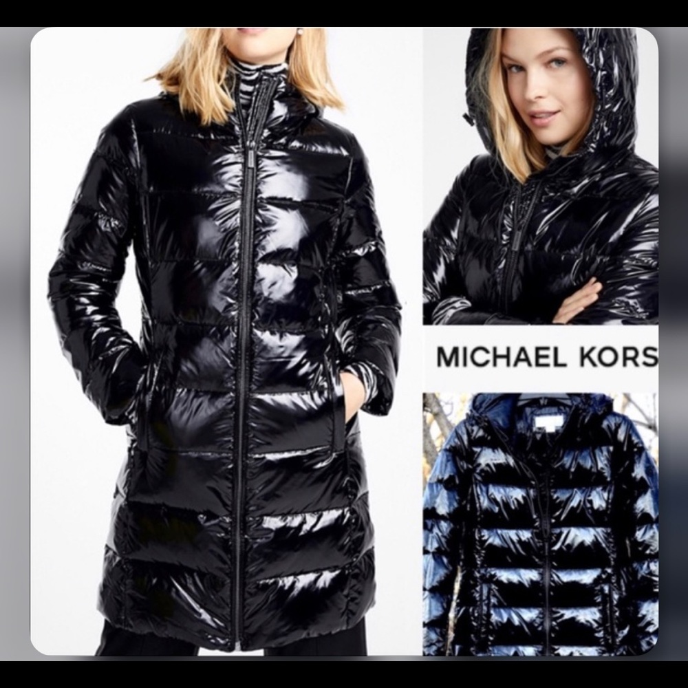 Michael kors puffer jacket black sz m